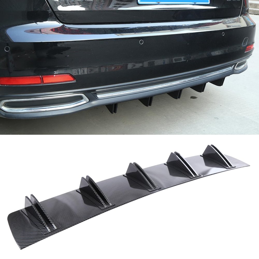 Rear Bumper with Diffuser for MG MG5 2020 2021 2022 2023 2024 2025, Sport Spoiler, Exterior Car Accessories,Carbon Fiber