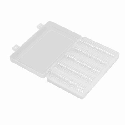 Keenso 100pcs Capsules Metal Money Holders 5 Sizes Transparent Plastic Box/Cover with Foam Seals for Secure Storage and Easy Access