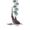 Blue Shark Beaded Necklace, Ocean Theme Fashion Jewelry, Summer Beach Vacation Costume Jewlery view 1