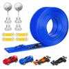 Flexible Race Track for Kids Starter Set - 20FT Flex Race Car Ramp Track with Strong Suction Cups, Rolls Up Portable DIY Racetrack Compatible with Hot Wheels & Diecast 1/64th Cars view 1