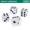 8mm Mini Tiny Dice, 300Pcs White Dice with Black Dots, 6 Sided Square Games, Adult Game for Teaching Math, Party Favors # view 3