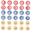 Hohopeti 30pcs Colorful Bingo Balls for Party Games Replacement Raffle Balls Numbered Game for Home Activities and Lottery Drawings view 1