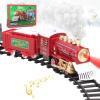 LENGTOUQ Electric Train Set for Kids Ages 3-8, Train Toys for Boys with Smokes, Lights and Sound, 4 Cars and 10 Tracks for Year Round Play Birthday Gifts Valentines Day Gift Easter Gifts Christmas view 1