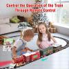 LENGTOUQ Electric Train Set for Kids Ages 3-8, Train Toys for Boys with Smokes, Lights and Sound, 4 Cars and 10 Tracks for Year Round Play Birthday Gifts Valentines Day Gift Easter Gifts Christmas view 2