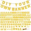 131 PCS Custom Banner DIY Letter Banners Personalized Banner for Birthday Congratulations Wedding Party Banners Coarse Golden 5-inch view 1