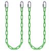 2Pcs 40" Heavy Duty Hanging Chains with Carabiners 1000 LBs Capacity Swing Extension Chain with Hooks Hammock Chains Green Coated Chain for Hanging Chair, Punching Bags, Swing Chair, Egg Chairs view 1
