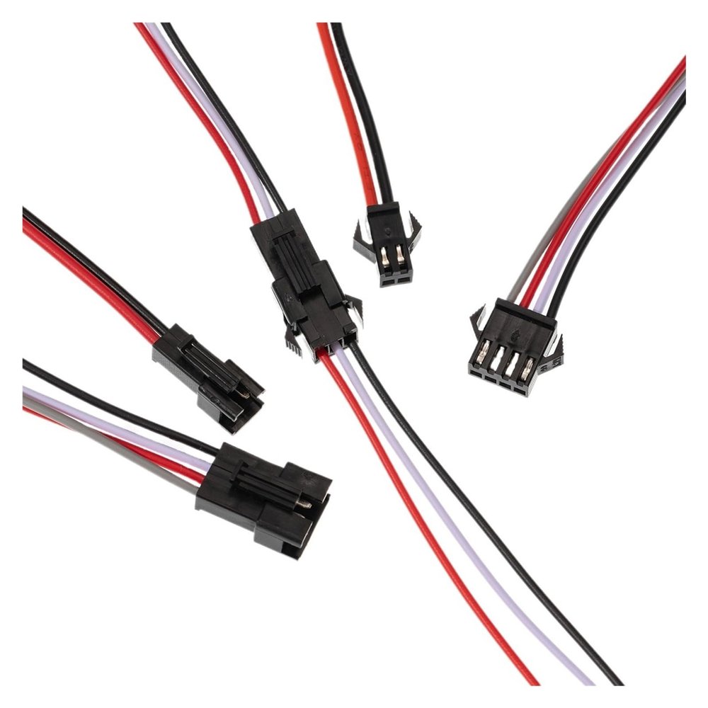 QLWAHK 10pairs 2/3/4 Pin SM JST Plug Male Female Wire Connector for RC Lipo Car Boat Airplane(10pairs 200MM 4P)