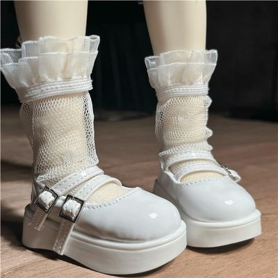1/6 BJD Size Doll Cute Body Shoes Thick Soled Shoes for 45 cm Ball Jointed Dolls Accessories(White)