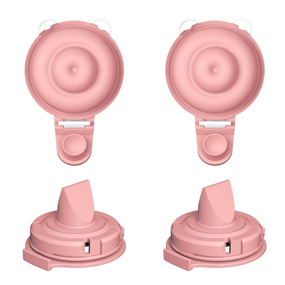 2pcs Duckbill Valves and 2pcs Double-Layed Diaphragm Compatible with Momcozy Upgraded Mobile Flow M9, Upgraded M9 Valve Diaphragm Breastfeeding Parts, Not Original Parts, 4 Packs Red