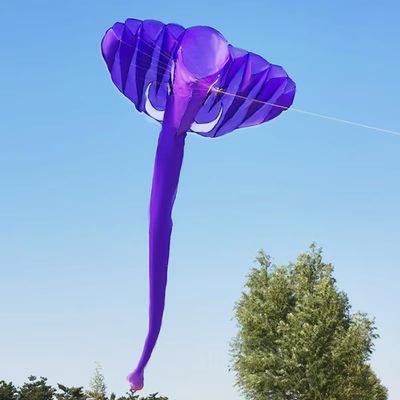 12.5Ft Animal Shaped Kites for Adults- Purple Elephant GiantEasy to Fly with Kite Handle, and Kite String
