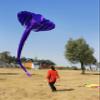 12.5Ft Animal Shaped Kites for Adults- Purple Elephant GiantEasy to Fly with Kite Handle, and Kite String view 3