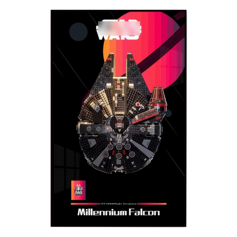 DDXMML Display Wallboard, Compatible with 75389/75257 Millennium Falcon Wall Mount Display Stand, On-Wall Photo Frame Storage Display Board 75389 75257(Wall Panel Only) (Style C)