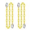 2Pcs 60" Heavy Duty Hanging Chains with Carabiners 1000 LBs Capacity Swing Chain with Hooks Porch Swing Chains Yellow Coated Chain for Hammock, Tree Swing, Hanging Chair, Heavy Bags, Swing Chair view 1