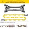 2Pcs 60" Heavy Duty Hanging Chains with Carabiners 1000 LBs Capacity Swing Chain with Hooks Porch Swing Chains Yellow Coated Chain for Hammock, Tree Swing, Hanging Chair, Heavy Bags, Swing Chair view 3