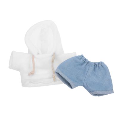 1 Set Mini Plush Bear Outfit Soft Hoodie and Jeans for Stuffed Animals Reusable Doll Clothes Adorable Plush Accessories Easy to Clean and Comfortable