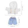 1 Set Mini Plush Bear Outfit Soft Hoodie and Jeans for Stuffed Animals Reusable Doll Clothes Adorable Plush Accessories Easy to Clean and Comfortable view 2