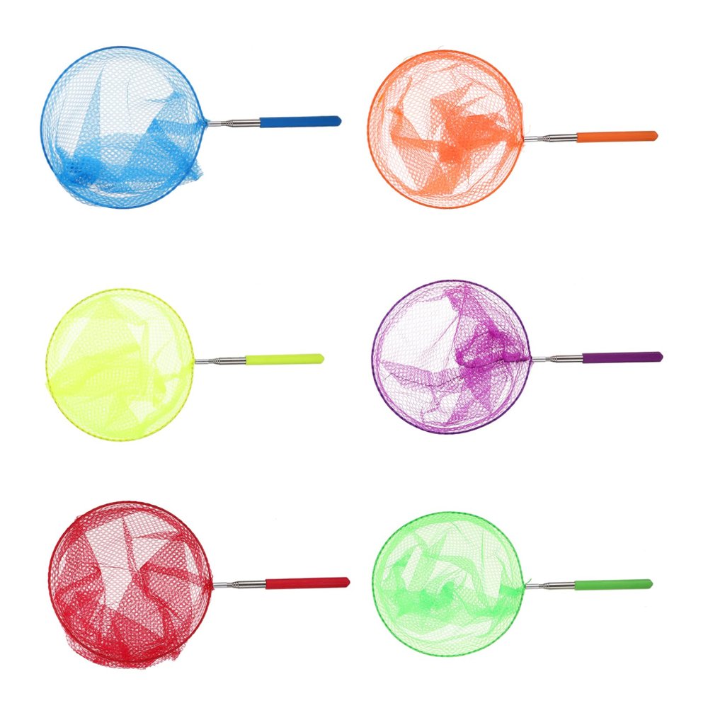 BESPORTBLE Telescopic Fishing Net for Boys and Girls 6PCS Stainless Steel Bug and Butterfly Catching Nets Toy for Boys and Girls for Backyard Exploration and Insect Catching