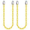 2Pcs 40" Heavy Duty Hanging Chains with Carabiners 1000 LBs Capacity Swing Chain Extension with Hooks Hammock Chains Yellow Coated Chain for Hanging Chair, Punching Bags, Swing Chair, Egg Chairs view 1