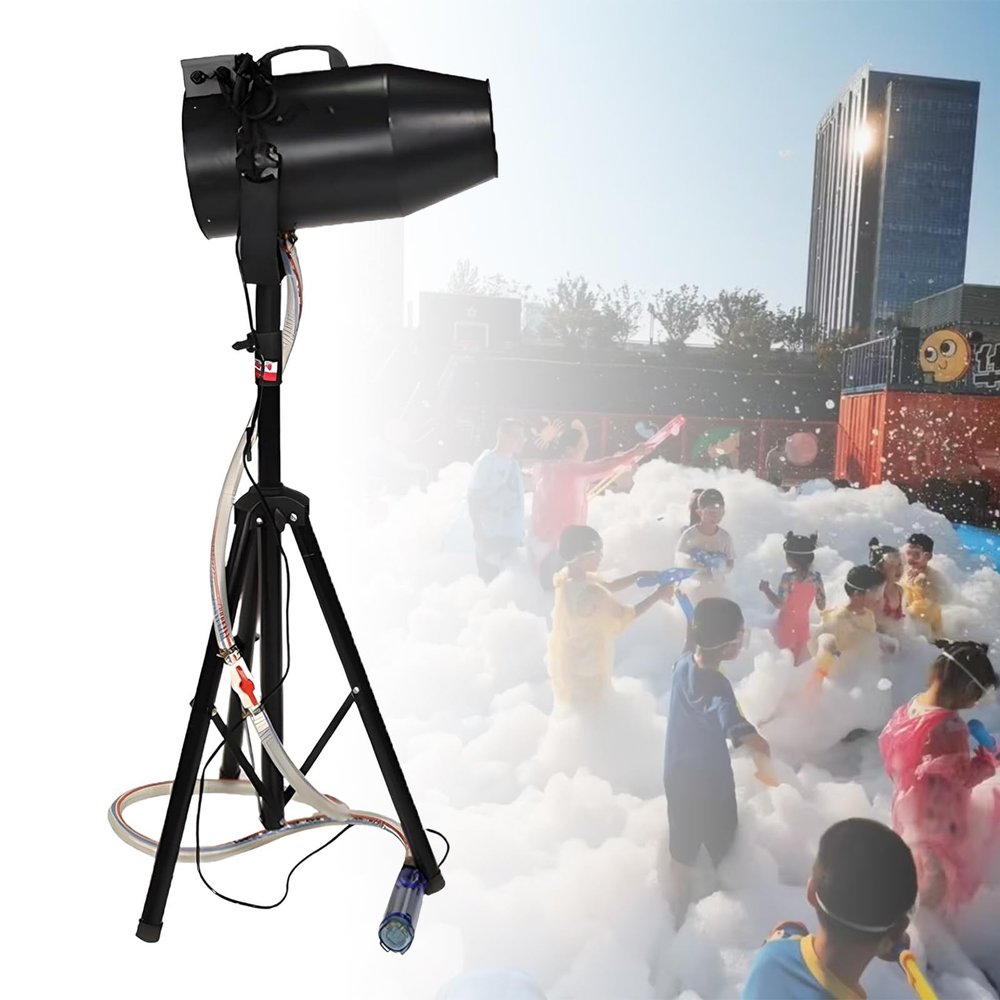 LADECNERHT Foam Machine for Kids - Easy to Use Foam Making Toy with Large Foams Production, Perfect for Birthdays, Celebrations, and Backyard Events,Black