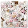 100PCS Mixed White and Pink Aesthetic Stickers Vinyl Aesthetics Sticker for Scrapbooking, Diary, Laptop, Bumper, Skateboard, Water Bottle, Computer, Phone, Cartoon, Hard hat, Car Stickers and Decals view 1