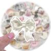 100PCS Mixed White and Pink Aesthetic Stickers Vinyl Aesthetics Sticker for Scrapbooking, Diary, Laptop, Bumper, Skateboard, Water Bottle, Computer, Phone, Cartoon, Hard hat, Car Stickers and Decals view 3