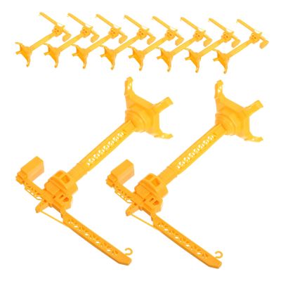 Yardwe 10Pcs Construction Crane Set Realistic Manual Vehicle for Boys and Portable Design for Indoor Outdoor Fun Enhances Creativity and Coordination Educational Engineering