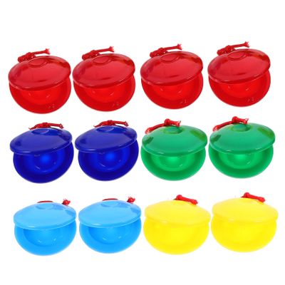 12Pcs Orff Percussion Castanets Safe Rhythm for Early Music Education and Fun Playtime