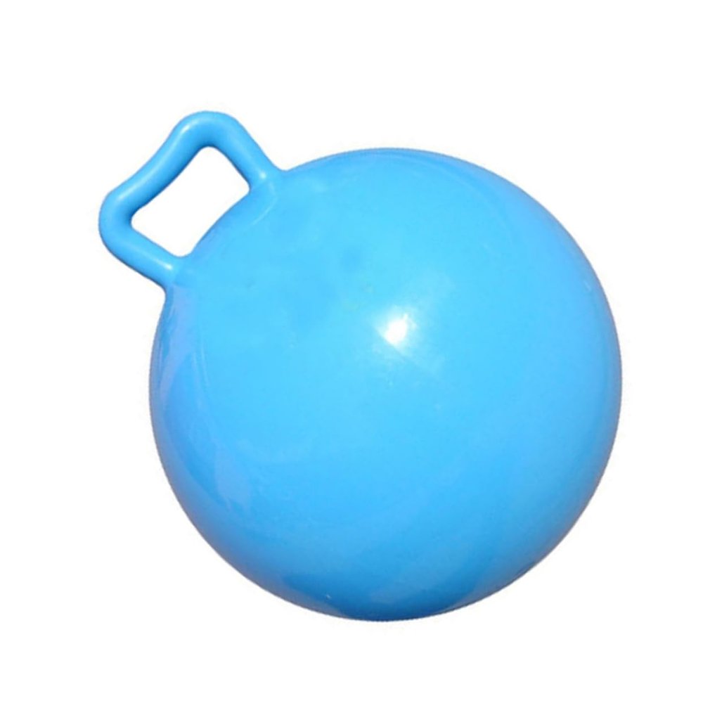 FUNNETOYU Inflatable Hop Ball with Handle Blue Jumping Ball for Indoor Outdoor Fun Promotes Coordination and Balance for Ages