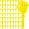 100 Pcs Hand Clappers Noisemakers 7.5 Inch Clappers Noisemakers Plastic Hand Clappers for Birthdays Game Football Sporting Events Cheers Supplies Dance Basketball Football Noisemakers(Yellow) view 1