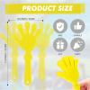 100 Pcs Hand Clappers Noisemakers 7.5 Inch Clappers Noisemakers Plastic Hand Clappers for Birthdays Game Football Sporting Events Cheers Supplies Dance Basketball Football Noisemakers(Yellow) view 2