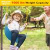 2Pcs 80" Swing Chain with Carabiners 1000 LBs Capacity Heavy Duty Coated Hanging Chains Porch Swing Chains with Hooks Yellow Chain for Hammock, Tree Swing, Hanging Chair, Heavy Bags, Swing Chair view 2