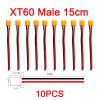 VDAQXKP 10PCS XT60 XT-60 Male Female Bullet Connectors Plugs with PVC 14 AWG Wire for RC Lipo Cable Connector(TX60-M-15CM 10PCS) view 2