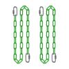 2Pcs 60" Swing Chain with Carabiners 1000 LBs Capacity Hanging Chains with Hooks Heavy Duty Porch Swing Chains Green Coated Chain for Hammock Chairs, Tree Swing, Hanging Chair, Punching Bags view 1