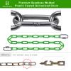 2Pcs 60" Swing Chain with Carabiners 1000 LBs Capacity Hanging Chains with Hooks Heavy Duty Porch Swing Chains Green Coated Chain for Hammock Chairs, Tree Swing, Hanging Chair, Punching Bags view 3