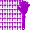100 Pcs Hand Clappers Noisemakers 7.5 Inch Clappers Noisemakers Plastic Hand Clappers for Birthdays Game Football Sporting Events Cheers Supplies Dance Basketball Football Noisemakers(Purple) view 1