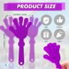 100 Pcs Hand Clappers Noisemakers 7.5 Inch Clappers Noisemakers Plastic Hand Clappers for Birthdays Game Football Sporting Events Cheers Supplies Dance Basketball Football Noisemakers(Purple) view 2
