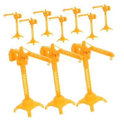 VANZACK 10Pcs Heavy Crane Vehicle Set Portable Construction for Realistic Engineering Design for Indoor Enhances Fine Motor Skills and Problem Solving Abilities
