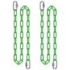 2Pcs 80" Coated Swing Chain with Carabiners 1000 LBs Capacity Heavy Duty Hanging Chains Porch Swing Chains with Hooks Green Chain for Hammock Chairs, Tree Swing, Hanging Chair, Punching Bags view 1