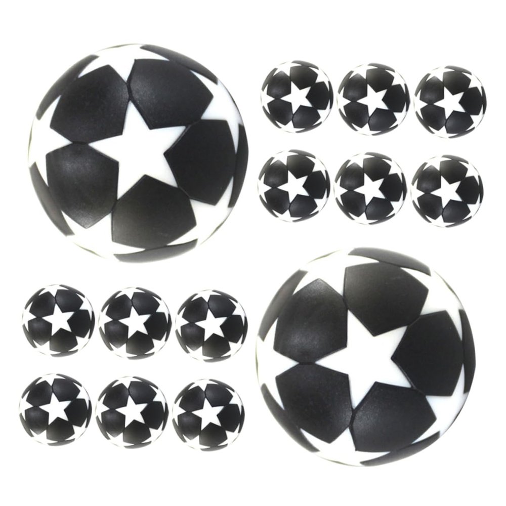 BESPORTBLE 18pcs Foosball Table Football Balls 32mm Star Pattern Mini Soccer Balls for Kids Adults Sports Games Indoor and Outdoor Activities