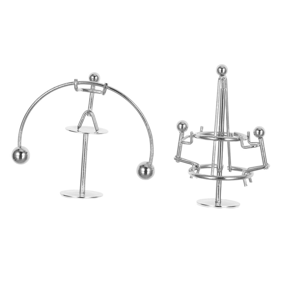 Cabilock 2pcs Mini Desk Weightlifter Balance Toy Interactive Physics Sculpture for Office Home Decor Enhances Motor Skills Stimulates Imagination Material
