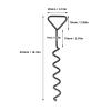 4 Pack Heavy Duty Steel Spiral Ground Anchor Kit for Trampoline Tent Shed Swing Secure Outdoor Equipment with Straps and Rotating Tool (Black) view 2