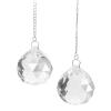 aqxreight 2pcs Prism Pendant Window Rainow Maker Ornament with Chain for Easy Hanging Transparent Clarity Prism Finely Crystals PrismCrystal Pendan (Transparent) view 2