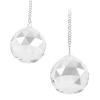 aqxreight 2pcs Prism Pendant Window Rainow Maker Ornament with Chain for Easy Hanging Transparent Clarity Prism Finely Crystals PrismCrystal Pendan (Transparent) view 3