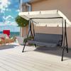 76"x44" Outdoor Swing Cover Replacement UV30+ 180gsm Canopy Top for Porch Patio Garden Pool Seat (Ivory) view 1