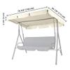 76"x44" Outdoor Swing Cover Replacement UV30+ 180gsm Canopy Top for Porch Patio Garden Pool Seat (Ivory) view 2