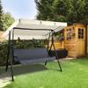 76"x44" Outdoor Swing Cover Replacement UV30+ 180gsm Canopy Top for Porch Patio Garden Pool Seat (Ivory) view 3
