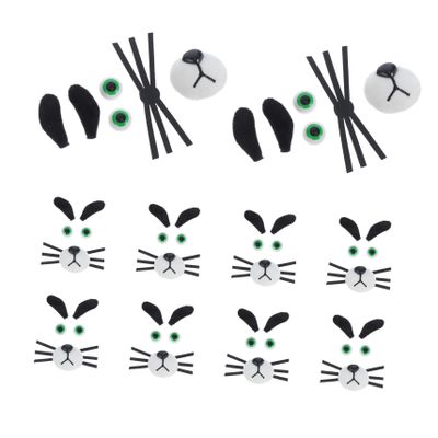 Angoily 10sets Plush Dog Accessory Set Safety Noses Eyes Ears for Stuffed Animals DIY Crafts and Puppets Creative Projects and Boy Activities