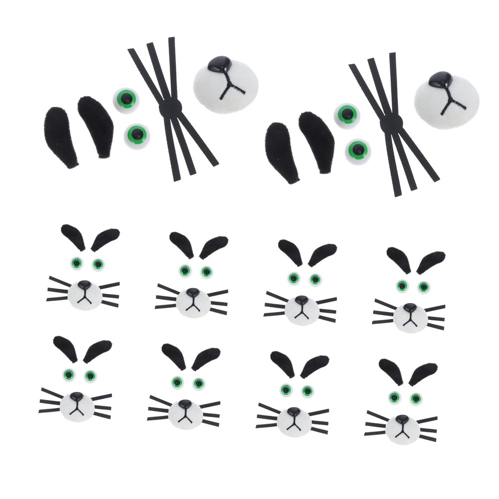 Angoily 10sets Plush Dog Accessory Set Safety Noses Eyes Ears for Stuffed Animals DIY Crafts and Puppets Creative Projects and Boy Activities