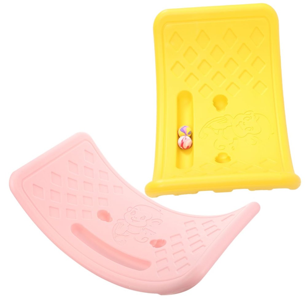 Yardwe 2Pcs Balance Board Sensory Training Equipment for Indoor Yoga Exercise Enhances Strength Coordination Balance