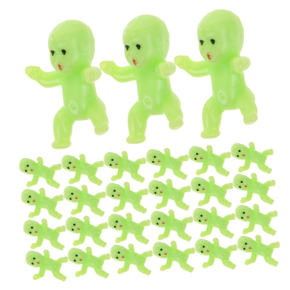 Angoily 50pcs Plastic Boy Adorable Tiny Figurines for Showers Party Decorations Novelty Cute Miniature Boy Girl for Creative Decor and Fun Play